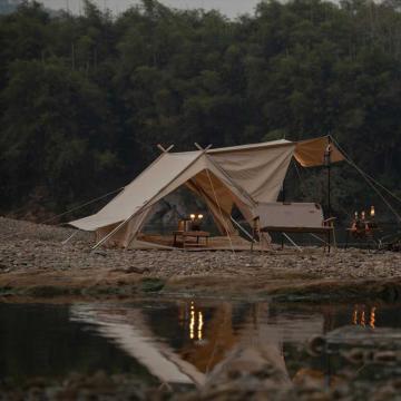 Naturehike Extend 4.8 Eaves Tower Pamuklu Aile Glamping Çadırı NH20ZP011