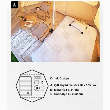 Naturehike Brighten 6.4 Lüks Piramit Pamuk Glamping Çadırı NH20ZP004