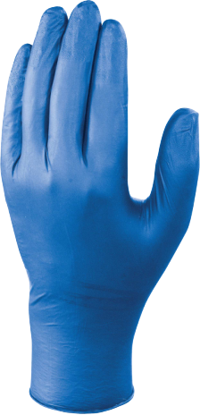 Delta Plus V1420 Mavi Pudrasız Tek Kullanımlık Nitril Kimyasal Koruyucu İş Eldiveni EN ISO 374-1 EN ISO 374-5
