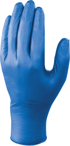 Delta Plus V1420 Mavi Pudrasız Tek Kullanımlık Nitril Kimyasal Koruyucu İş Eldiveni EN ISO 374-1 EN ISO 374-5