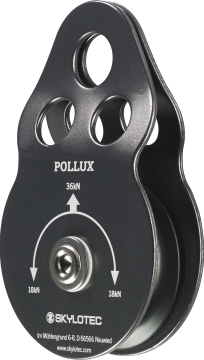 Skylotec Pollux H-200 Gri Siyah Alüminyum Paslanmaz Çelik Tekli Makara 36 kN