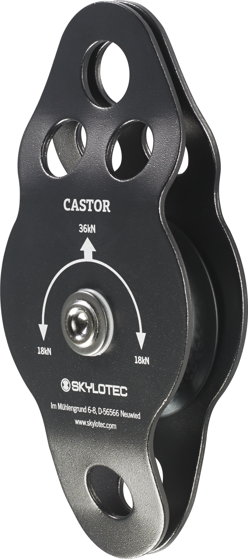 Skylotec Castor H-201 Gri Siyah Alüminyum Paslanmaz Çelik Makara 14 mm