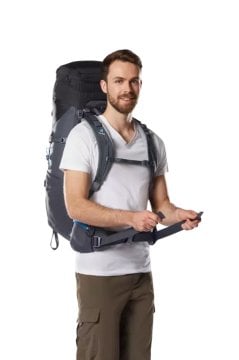 DEUTER Aircontact Lite 50 + 10 Sırt Çantası Black-Graphite (Grey-Black)