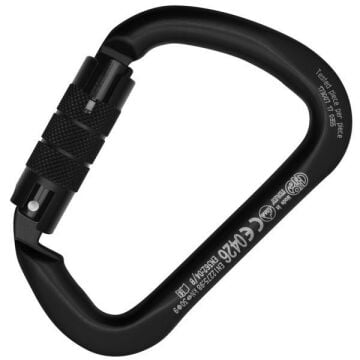 KONG X-LARGE ALU TWIST LOCK Emniyet Karabinası Siyah EN 362/B EN 12275/B