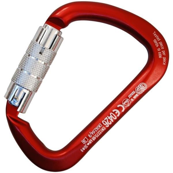 KONG X-LARGE ALU TWIST LOCK Emniyet Karabinası Kırmızı EN 362/B EN 12275/B