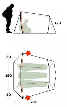 Ferrino Lighttent 3 Pro FR 3 Kişilik Ultralight 2,5 Kg Çadır Haki