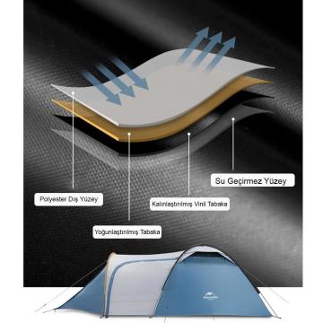 Naturehike Knight-3 +UPF50 3 Kişilik Kamp Çadırı NH19G001-Y