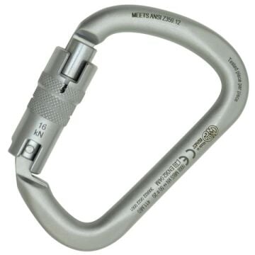 KONG X-LARGE CARBON TWIST LOCK ANSI Emniyet Karabinası Lunar White EN 362/M ANSI Z359.12