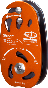 Skylotec Grizzly H-279 Gri Turuncu Alüminyum Paslanmaz Çelik Ağır Yük Makarası 80 kN