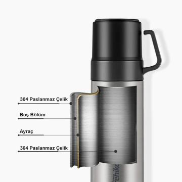 Naturehike 3IN1 Vacuum Paslanmaz Çelik Termos 600 ML NH17S020-B