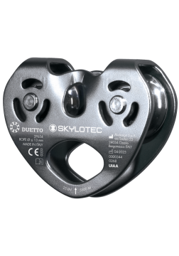 Skylotec Duetto H-6077-800 Gri Alüminyum Paslanmaz Çelik Çift Makara 25 kN