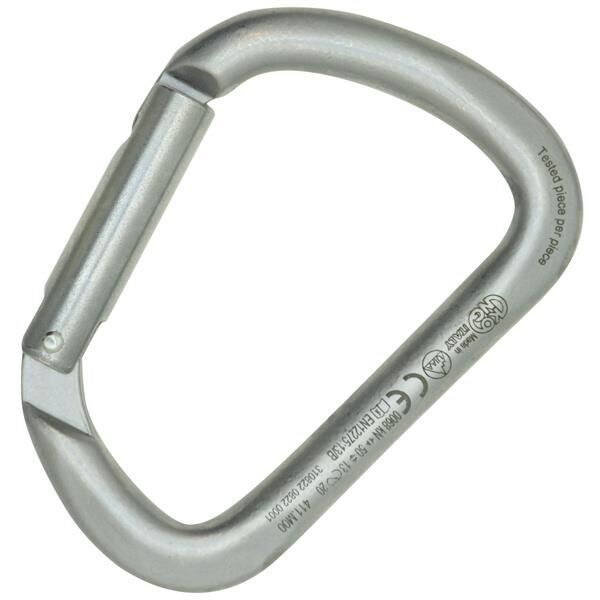 KONG X-Large Carbon Düz Straight Gate Kapılı 50KN Çelik D Karabina Lunar White EN 362/B EN 12275/B 411M00990KK