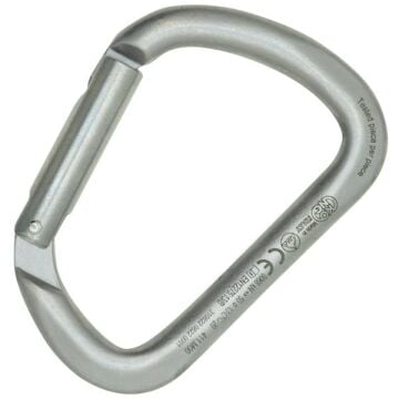 KONG X-Large Carbon Düz Straight Gate Kapılı 50KN Çelik D Karabina Lunar White EN 362/B EN 12275/B 411M00990KK