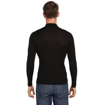 Haglöfs DryFit Yarım Fermuar Siyah Erkek T-shirt