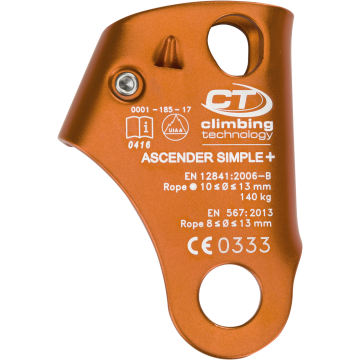 Skylotec Ascender Simple H-330 Turuncu Alüminyum Çelik İp Tutucu