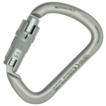 Kong X-Large Carbon ANSI Auto Block Otomatik 3 Kilitli 50KN Çelik D Karabina Lunar White ANSI Z359.12 EN 362/M 411MP0999KK