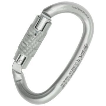 Kong Ovalone DNA Twist Lock 40KN Karbon Çelik Oval Karabina Lunar White EN 362/M 414LH0999KK