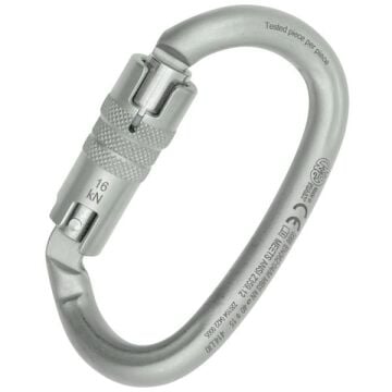 Kong Ovalone DNA ANSI Twist Lock 40KN Karbon Çelik Oval Karabina Lunar White EN 362/M ANSI Z359.12 414LI0999KK