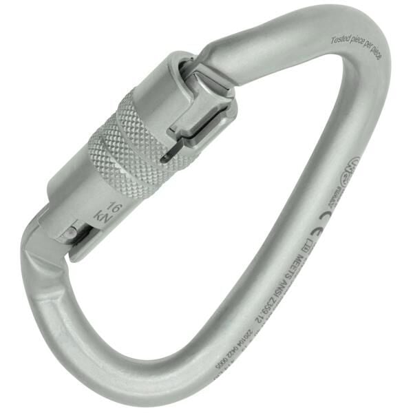 Kong Ovalone DNA ANSI Twist Lock 40KN Karbon Çelik Oval Karabina Lunar White EN 362/M ANSI Z359.12 414LI0999KK
