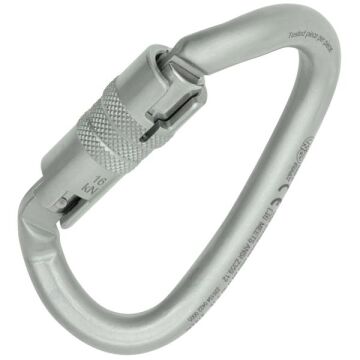 Kong Ovalone DNA ANSI Twist Lock 40KN Karbon Çelik Oval Karabina Lunar White EN 362/M ANSI Z359.12 414LI0999KK