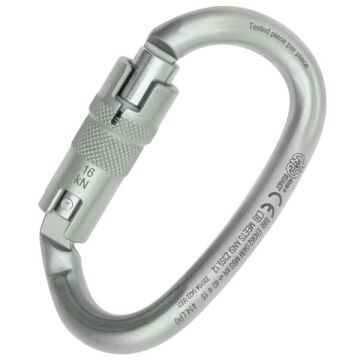 Kong Ovalone DNA ANSI Auto Block Otomatik 3 Kilitli 40KN Karbon Çelik Oval Karabina Lunar White EN 362/M ANSI Z359.12 414LP0999KK