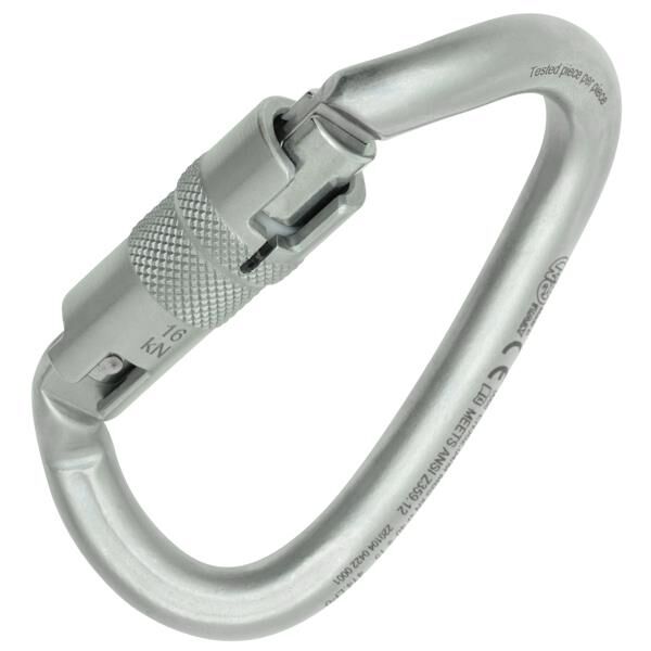 Kong Ovalone DNA ANSI Auto Block Otomatik 3 Kilitli 40KN Karbon Çelik Oval Karabina Lunar White EN 362/M ANSI Z359.12 414LP0999KK