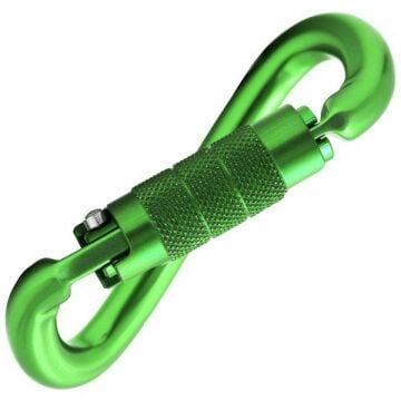 Kong Ovalone DNA Alu Twist Lock Yeşil Twist Lock Otomatik Kilitli Alüminyum Oval Karabina EN 362/B EN 12275/B 714LG0GGGKK
