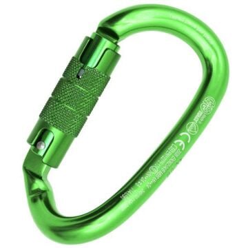 Kong Ovalone DNA Alu Twist Lock Yeşil Twist Lock Otomatik Kilitli Alüminyum Oval Karabina EN 362/B EN 12275/B 714LG0GGGKK