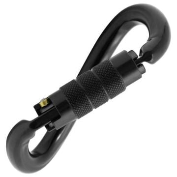 Kong Ovalone DNA Alu Twist Lock Siyah Twist Lock Otomatik Kilitli Alüminyum Oval Karabina EN 362/B EN 12275/B UIAA 714LG0NNNKK