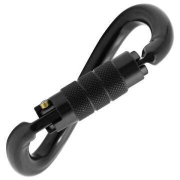 Kong Ovalone DNA Alu Twist Lock Siyah Twist Lock Otomatik Kilitli Alüminyum Oval Karabina EN 362/B EN 12275/B UIAA 714LG0NNNKK