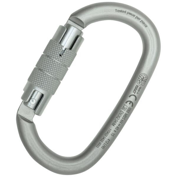 Kong Ovalone Carbon Twist Lock Lunar White Twist Lock Otomatik 2 Kilitli 40KN Karbon Çelik Oval Karabina EN 362/M EAC 412LH0999KK