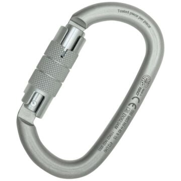Kong Ovalone Carbon Twist Lock Lunar White Twist Lock Otomatik 2 Kilitli 40KN Karbon Çelik Oval Karabina EN 362/M EAC 412LH0999KK