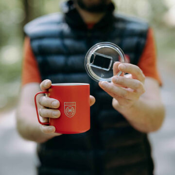 PAJAK Camp Mug Kırmızı 350 ML Thermo 3D Paslanmaz Çelik Termal Kamp Kupası