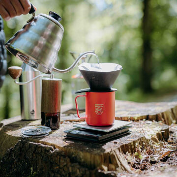 PAJAK Camp Mug Kırmızı 350 ML Thermo 3D Paslanmaz Çelik Termal Kamp Kupası
