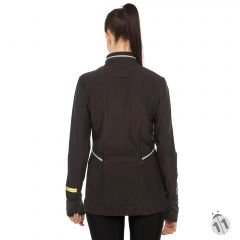 Gore-Tex Bayan Siyah Uzun Kollu Fermuarlı Windstopper Ipod Cepli ProDryFit Outdoor, Koşu, Fitness Tişört
