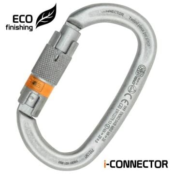 Kong i-Ovalone Alu Auto Block NFC ECO Auto Block Otomatik 3 Kilitli 26KN Alüminyum Oval Karabina EN 362/B EN 12275/B UIAA 712LM1LLLKK