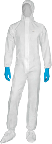 Delta Plus DT115 Beyaz Antistatik Tip 5 Tek Kullanımlık Kimyasal Koruyucu Tulum EN ISO 13982-1 EN13034 EN1149-5 EN ISO 13688