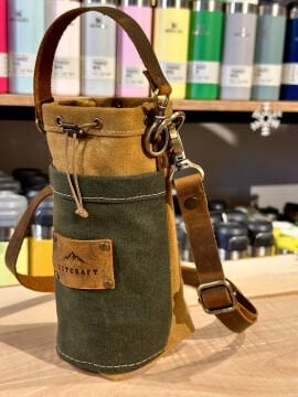 Outcraft Handmade Kanvas Termos Taşıma Çantası Small -Sarı (Yeşil)