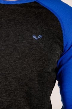 Woolona Brant Mavi Uzun Kollu %100 Yün Termal İçlik