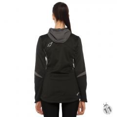 Gore-Tex Bayan Siyah Uzun Kollu Şapkalı Windstopper Ipod Cepli ProDryFit Outdoor, Koşu, Fitness Tişört