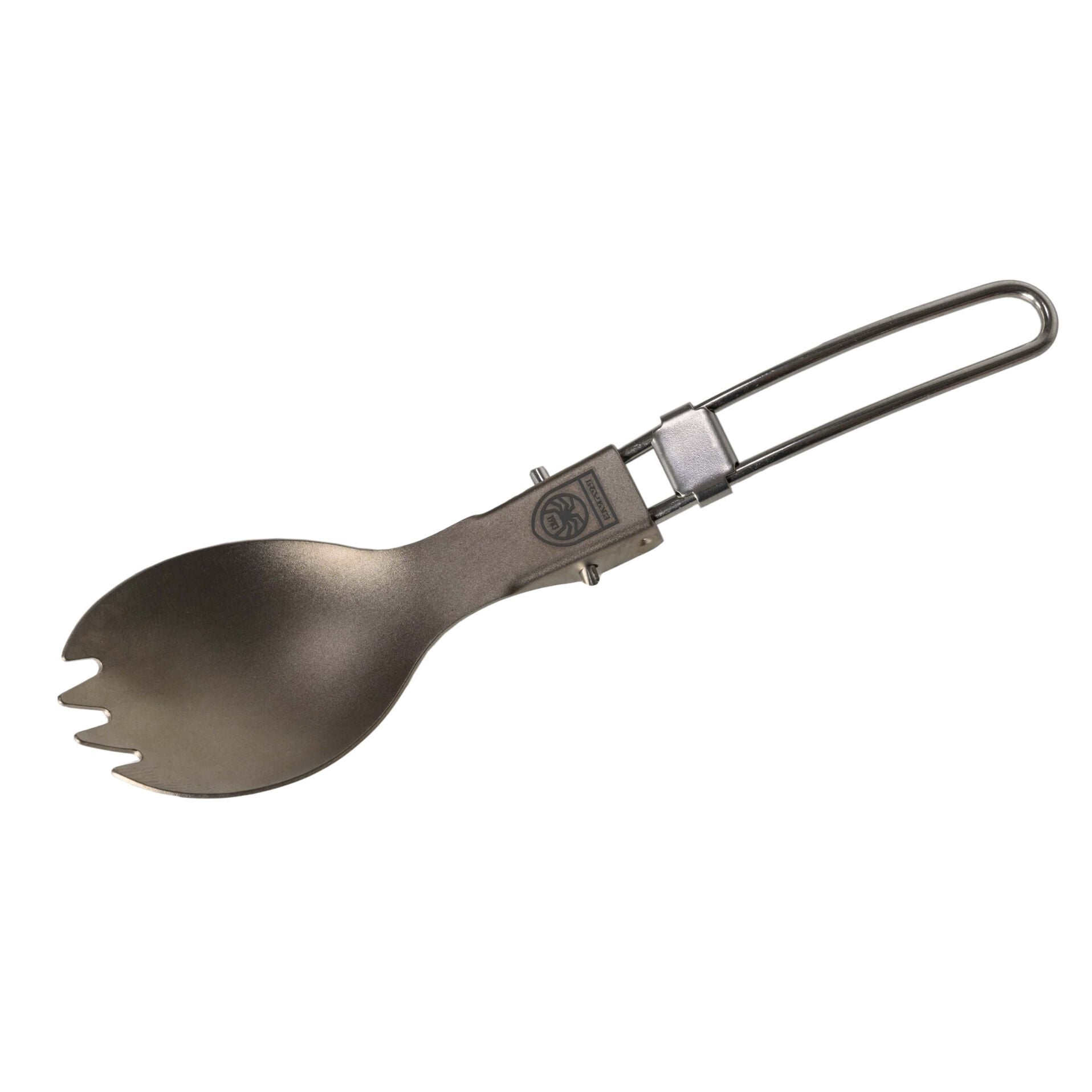 PAJAK Titanium Spork Foldable Gümüş 17 Gr Ultra Hafif Katlanabilir Titanyum Kaşık Çatal