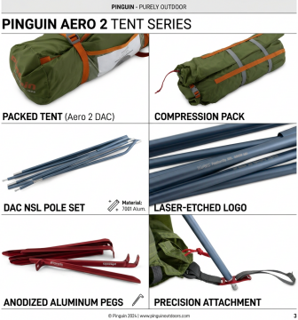 Pinguin Aero 2 Yeşil Çadır