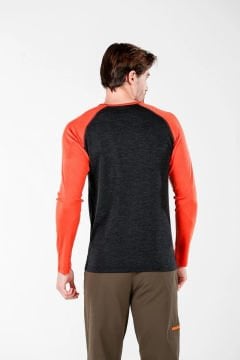 Woolona Brant Turuncu Uzun Kollu %100 Yün Termal İçlik