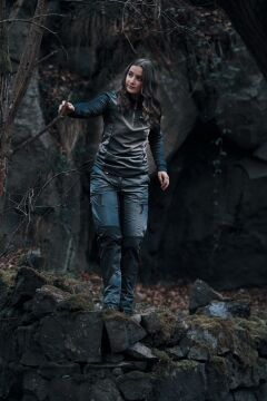 Skylotec Hybrid Pullover Women BE-473-000-002 Siyah Rüzgar Geçirmez Su İtici Kadın Üst