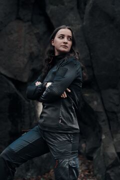 Skylotec Hybrid Pullover Women BE-473-000-002 Siyah Rüzgar Geçirmez Su İtici Kadın Üst