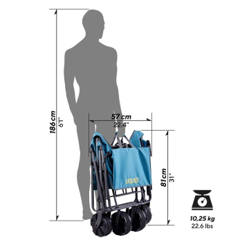 Uquip Buddy Katlanabilir Her Zemin için İdeal Vagon Yük Taşıma Aracı Boulder