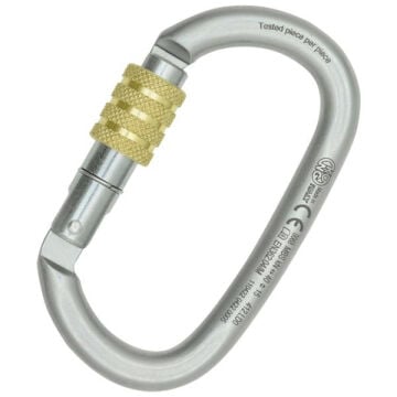 Kong Ovalone Carbon Vidalı Screw Sleeve Kilitli Lunar White 40KN Karbon Çelik Oval Karabina EN 362/M EAC 412LD099PKK
