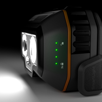 Skylotec Smartlight 500 Hybrid 500 Lümen Ip65 Mag Snap Şarjlı Ve Aaa Pilli Profesyonel Baret Ve Kafa Lambası