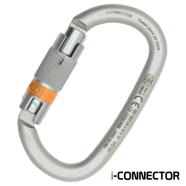 Kong i-Ovalone Carbon Auto Block NFC Lunar White Auto Block Otomatik 3 Kilitli 40KN Karbon Çelik Oval Karabina EN 362/M 412LN1999KK