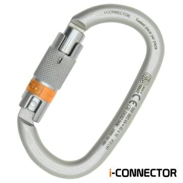 Kong i-Ovalone Carbon Auto Block NFC Lunar White Auto Block Otomatik 3 Kilitli 40KN Karbon Çelik Oval Karabina EN 362/M 412LN1999KK